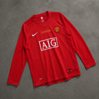 MANCHESTER UNITED HOME 2007/08 LONGSLEEVE RETRO JERSEY