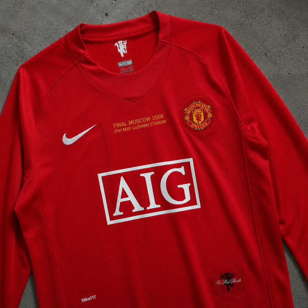 MANCHESTER UNITED HOME 2007/08 LONGSLEEVE RETRO JERSEY