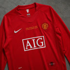 MANCHESTER UNITED HOME 2007/08 LONGSLEEVE RETRO JERSEY
