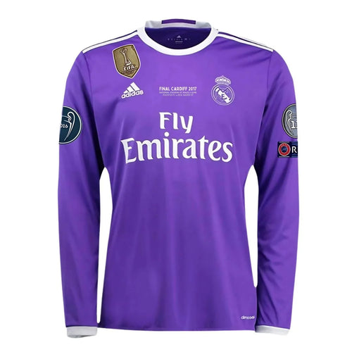 Real Madrid Men's Long Sleeve Away Jersey 2016/17 - Purple